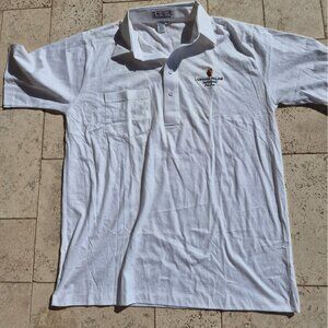 Vintage Mark Scot Caesars Palace Invitational Polo Shirt L White Golf Theme